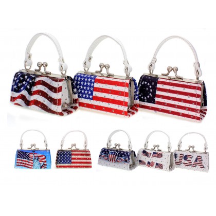 Lipstick Case - USA Flag Print  - 12PCS/PACK - LS-A171